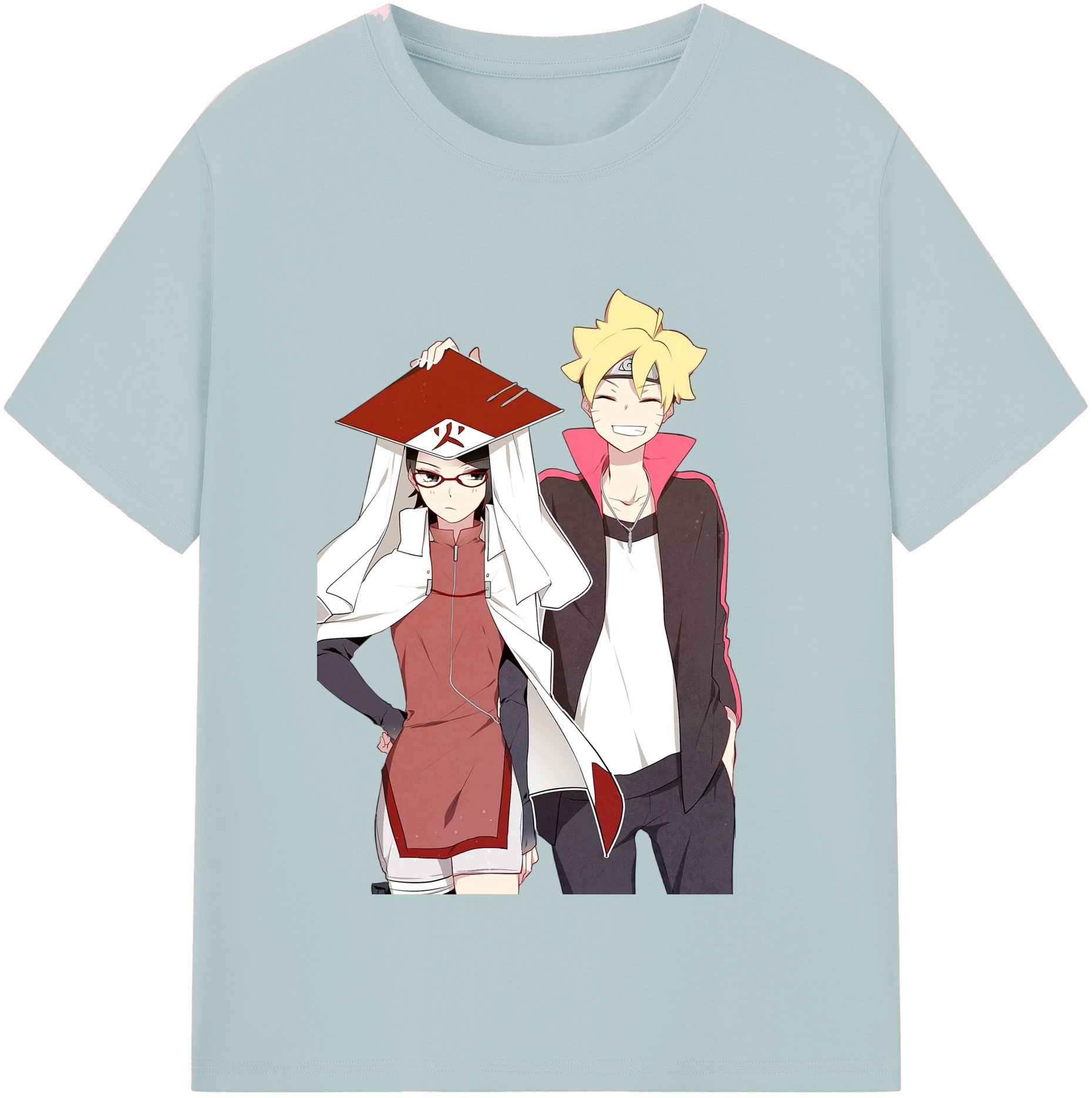 （画像用） NARUTO -ナルト- うちは サラダ Uchiha Sarada 綿100％半袖Tシャツ（フロントプリント）